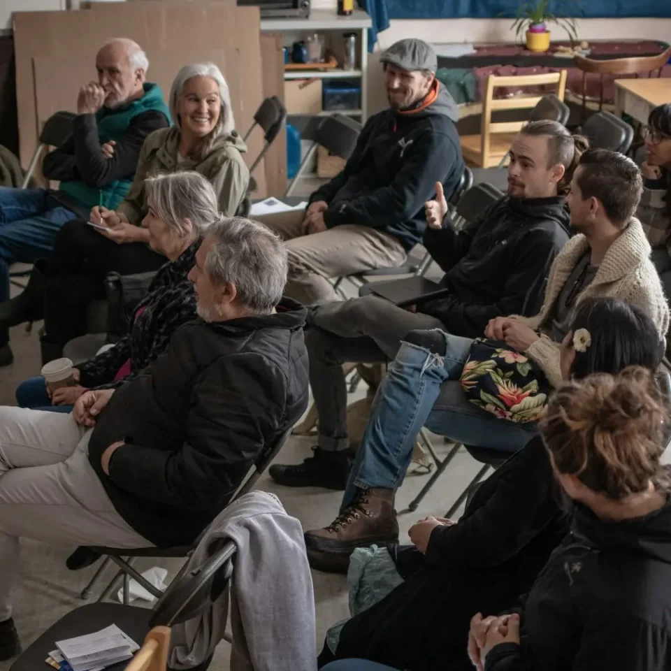 course participants learning permaculture principles